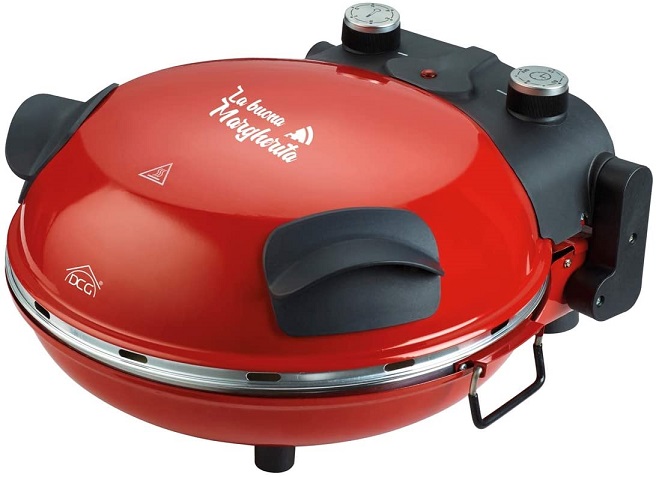 Forno pizza Maker DCG MB2300 elettrico pietra refrattaria rosso - Rotex